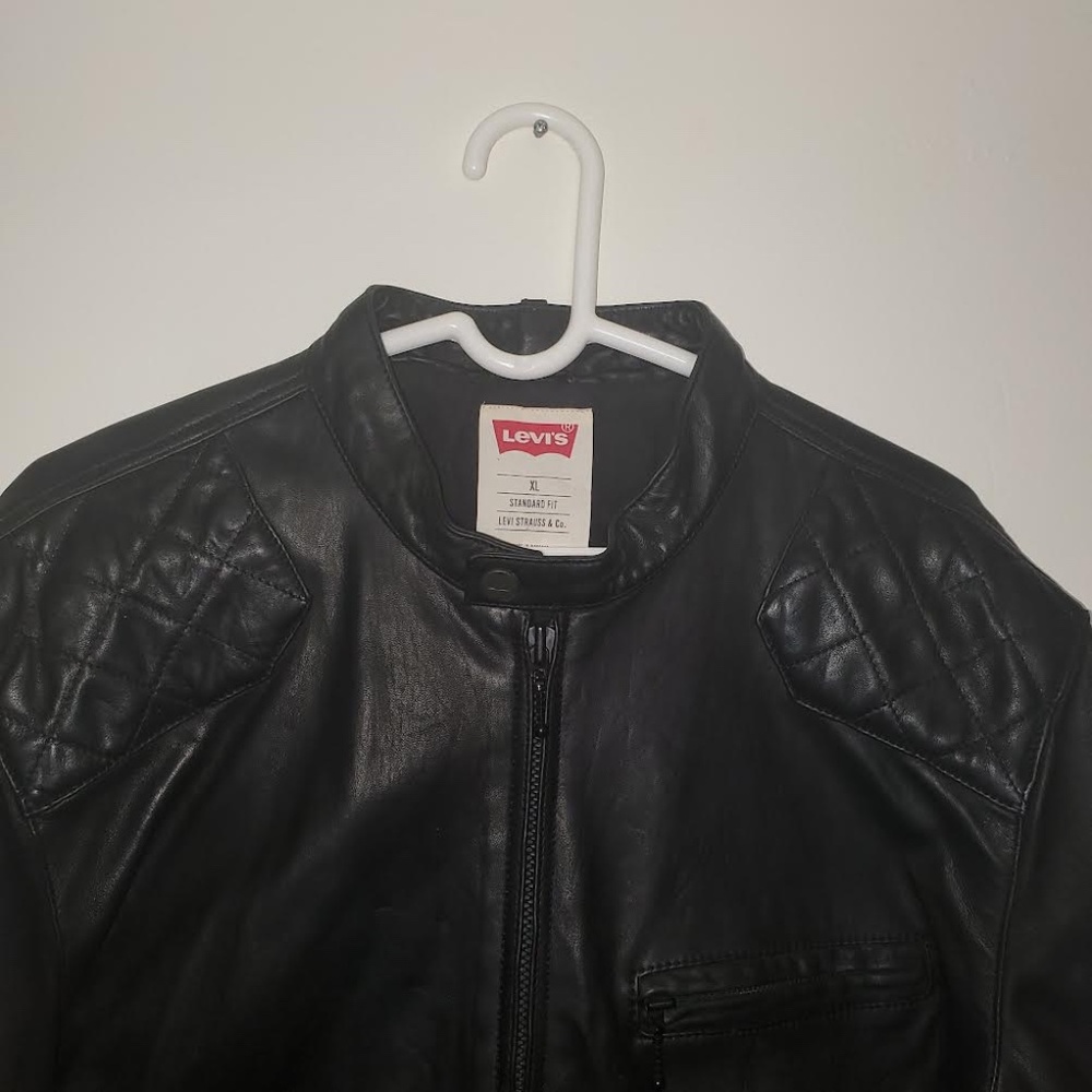 Mens Premium Black Cafe Racer Lambskin Leather Jacket - Picture 2 of 16